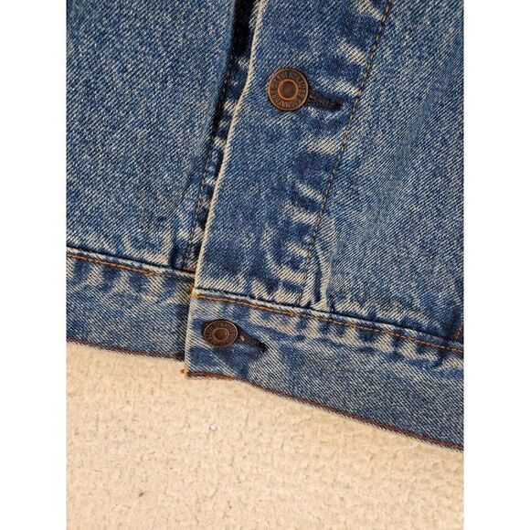Vtg Y2K Levis Signature Trucker Type III Denim Jacket Mens XL Blue Western 10/04 - Picture 13 of 16